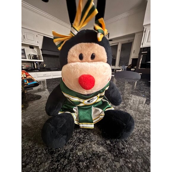 Build-A-Bear Ladybug Plush W/ NFL Green Bay Packers Cheerleader Outfit & Bow 16” - Picture 2 of 16